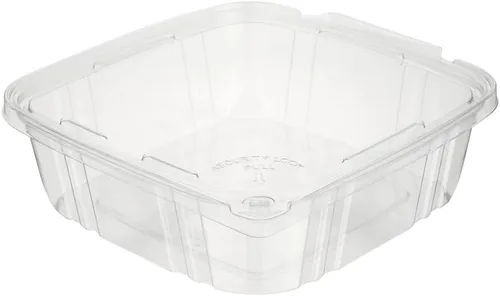 Miniatura 2 de Restaurantware Tamper Tek - Contenedores para llevar de 48 onzas, 100 recipientes a prueba de manipulaciones, tapa con bisagras, recipientes