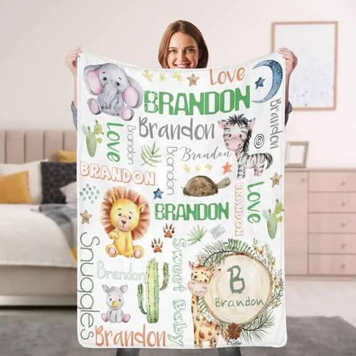Miniatura 27 de Manta de forro polar personalizada para niños, adolescentes, niños y niñas, bebé, manta con nombre personalizado, manta mágica de arco iris, regalo