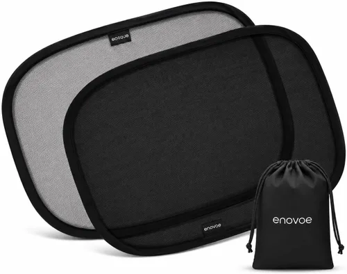 Enovoe - Paquete de 2 persianas para ventana de automóvil de 19 x 12 pulgadas en cubierta lateral para SUV, sedanes y camiones, protege al bebé de
