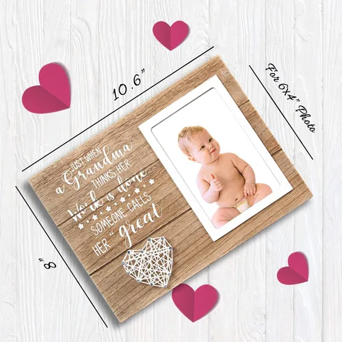 Miniatura 5 de VILIGHT Marco de fotos de regalo para la abuela – Anuncio de embarazo para la nueva bisabuela – Foto de 4 x 6 pulgadas
