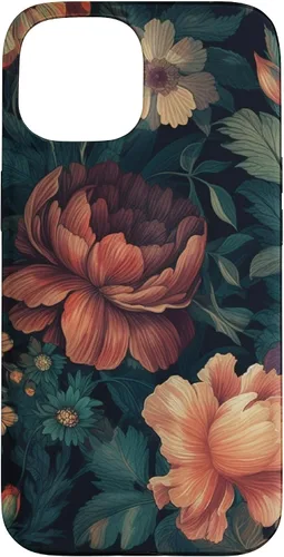 Miniatura 6 de Vintage Dark Flower Pattern Moody Floral Case for iPhone 17