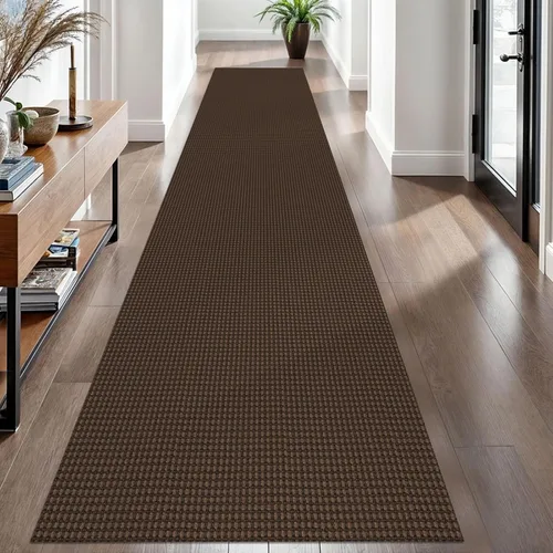 Miniatura 26 de EARTHALL Alfombra de pasillo 3x14 pies, alfombras lavables extra largas para pasillos, tejidas, antideslizante, alfombra trenzada para entrada