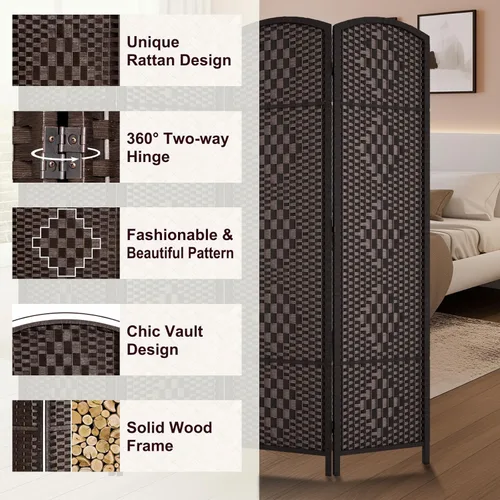 Miniatura 4 de Rose Home Fashion Divisor de habitación de 6 pies de alto, divisores de habitación y pantallas de privacidad plegables, pantalla de privacidad