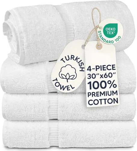 Miniatura 57 de Chakir Turkish Linens - Toallas turcas de 100% algodón, suaves y absorbentes (4 paños, color gris)