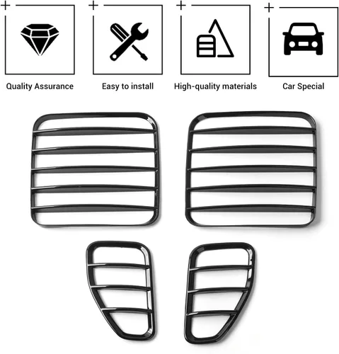 Miniatura 3 de Cubiertas de lámpara de luz trasera de ABS, protector de luz trasera para Jeep Renegade 2016-2021, Negro