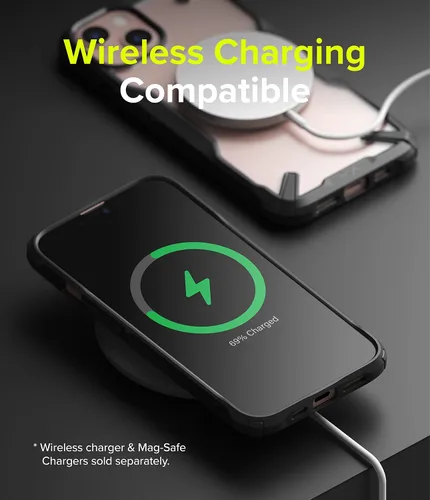 Miniatura 7 de Ringke Fusion-X - Funda compatible con iPhone 13, parte trasera dura transparente, resistente, a prueba de golpes, avanzada funda protectora