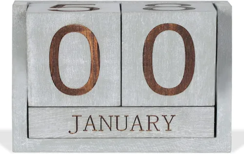 Miniatura 10 de Calendario de escritorio de madera, bloques de calendario de escritorio para profesores, bloque de fecha perpetuo de oficina, decoración de Rosa