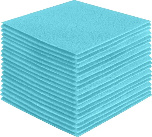 Miniatura 104 de FabricLA Hojas de fieltro acrílico para manualidades, cuadrados de fieltro precortados suaves de 4 x 4 pulgadas (3.9 in x 3.9 in), utiliza hojas