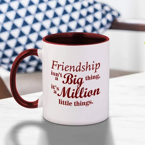 Miniatura 2 de Style In Print Black Friendship Isn't A Big Thing It's A Million Little Things - Taza de cerámica de colores, color negro