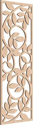 Miniatura 98 de 9 3/8"W x 24 3/8"H x 1/4"T Utica Decorativo Fretwork Madera Paneles de Pared, Abedul