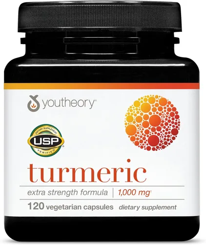 Miniatura 10 de Youtheory Cúrcuma Extra Strength - 1,000 mg - Apoya la salud muscular y articular* - Contiene biopotenciadores, curcuminoides y extractos de hierbas