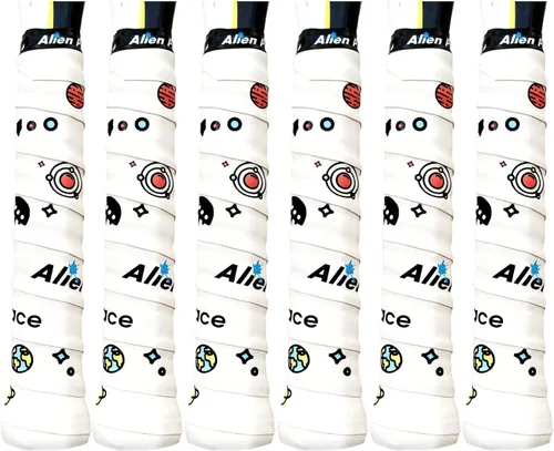 Miniatura 17 de ALIEN PROS Cinta de Agarre para Raqueta de Tenis (6 Agarres) Precortada y Sensación Seca Overgrip de Diseño para Tenis de Alto Rendimiento