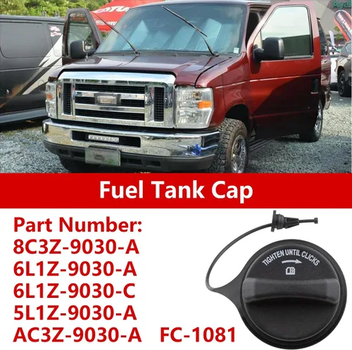 Miniatura 2 de Tapa de depósito de combustible para Ford F-250 Super Duty 2005-2016 Tapa de llenado del tanque de combustible para Ford Expedition 2005-2008
