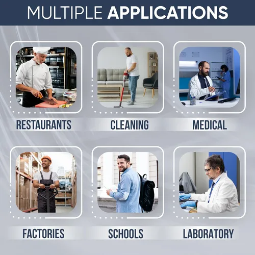 Miniatura 2 de Medical Nation Paquete de 100 redes desechables para barba para hombres, cubiertas de barba de cobertura completa, protectores de barba