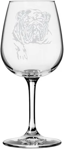 Miniatura 242 de Copa de vino de 12.75 onzas con diseño de perro grabado