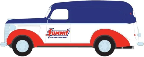 Miniatura 2 de ModelToyCars 1939 Chevy Panel Truck - Equipo de carreras Summit, rojo - Greenlight 85061 - Coche fundido a presión a escala 1/24