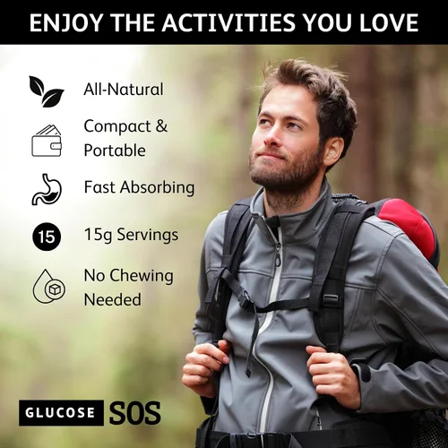 Miniatura 4 de Comprimidos de Glucosa SOS que se Derriten Hechos con Polvo de Dextrosa, Puré de Frutas Natural, Azúcar, Comprimidos de Glucosa, Suplemento
