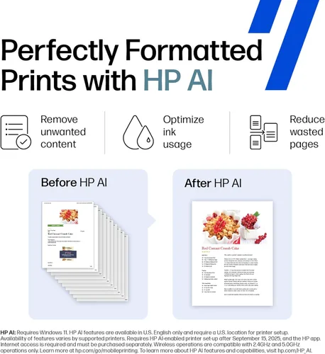 Miniatura 4 de HP OfficeJet Pro 8139e Impresora inalámbrica de inyección de tinta todo en uno, impresión, escaneo, copia, fax, ADF, impresión dúplex mejor