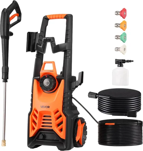 Miniatura 14 de VEVOR Lavadora a presión eléctrica, máximo 4200 PSI 2.8 GPM, limpiador de alta potencia con cañón de espuma y 4 boquillas para calzadas