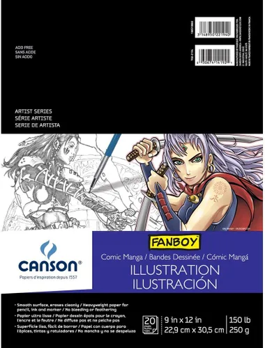 Miniatura 5 de Canson Artist Series - Cuaderno de bocetos de cómic y manga, bloc plegable, 8.5 x 11 pulgadas, 50 hojas (65 libras/96g), papel de artista