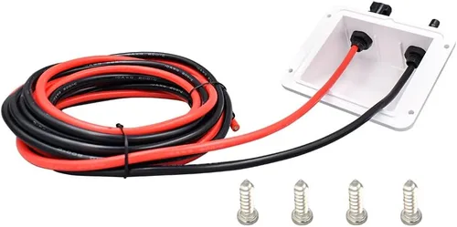Miniatura 12 de Glándula de entrada de cable solar Trisinger, cable de extensión solar suave negro de 10Ft 10AWG y conector, carcasa de entrada de cable doble 10