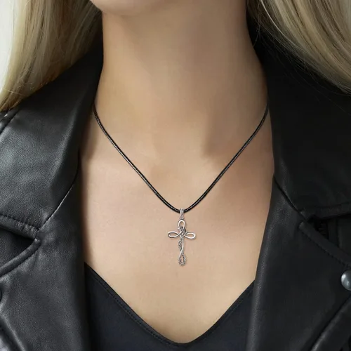 Miniatura 5 de TANGPOET - Collar de serpiente de plata de ley con colgante de Ankhmal de ojo joyería de protección regalo de Navidad para mujeres y hombres y ella