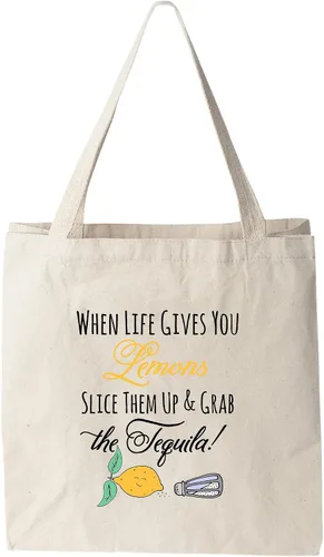 Miniatura 29 de Moonlight Makers 100% Cotton Canvas, Natural Tote Bag, Full-Color Tote, Funny Design - Beverage