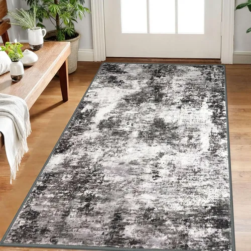 Miniatura 12 de Lansny Alfombra pequeña abstracta de 2 x 3 pies, alfombra de entrada, alfombra lavable para puerta de entrada, alfombra lavable antideslizante