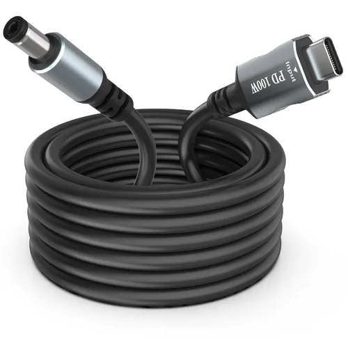 Miniatura 7 de Cable de alimentación USB C a CC de 3.3 pies x 0.083 in, para laptop Starlink mini cable de carga USB C entrada a salida DC5521 20V5A, funciona