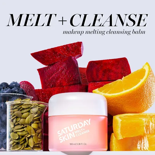 Miniatura 3 de Saturday Skin Melt Cleanse - Bálsamo removedor de maquillaje, limpieza diaria, bálsamo facial a aceite, lavado de doble cara, vegano, quitar