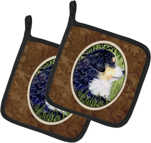 Miniatura 142 de Caroline's Treasures SS8617PTHD - Juego de soportes para ollas de cocina resistentes al calor, almohadillas calientes para horno para cocinar, Husky