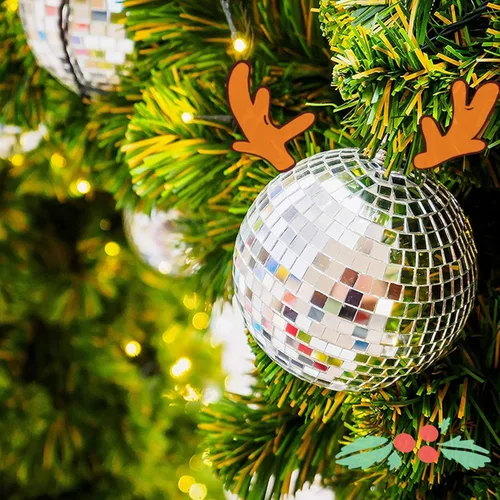 Miniatura 5 de Bola de discoteca de espejo de 8 pulgadas, bola de discoteca colgante fresca y divertida para decoraciones de fiestas grandes, diseño de fiesta