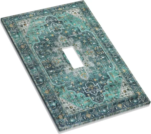 Miniatura 3 de Cubiertas artísticas de interruptor de luz artística de medallón oriental bohemio/mutil, 1 cuadrilla, cubierta de placas de pared para dispositivo