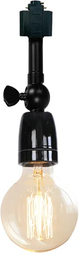Miniatura 22 de Paquete de 1 unidad de diseño retro E26/E27 con base de título ajustable, ángulo de título rotado, sistema H, mini iluminación de cabeza de pista