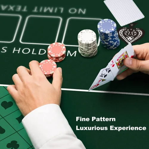 Miniatura 2 de YUZPKRSI Alfombrilla de póquer de 70 x 35 pulgadas verde + alfombrilla de ruleta