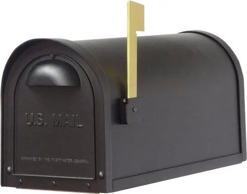 Miniatura 7 de Buzón clásico con poste de aluminio, buzón negro con poste Ashland - SCC-1008_SPK-600-BLK