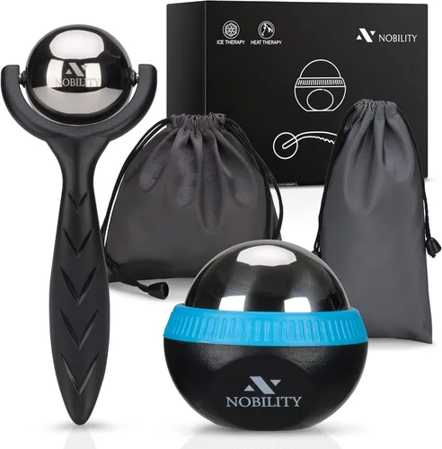 Nobility Rodillo de bola de masaje: frío y caliente para el tejido profundo y el dolor muscular para aliviar la rigidez y el estrés, cuerpo, cuello,