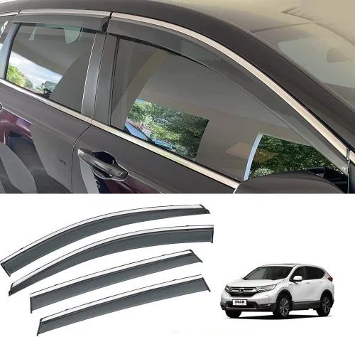 Miniatura 27 de Compatible con Toyota Camry 2018-2024 L LE SE XLE XSE Hybrid Cinta Adhesiva en Policarbonato Protectores de Lluvia Viseras de Ventana Deflector