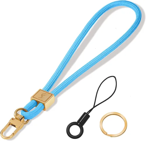 Miniatura 21 de Fishent Cordón para llavero, bonito soporte para llavero, cordón de muñeca tejido mejorado para llaves, correa de muñeca llavero para mujeres