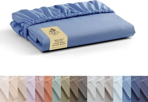 Miniatura 53 de Sábana bajera de 100% algodón percal, tamaño King, verde salvia, 1 sábana bajera con bolsillos profundos, ropa de cama fresca y resistente, 78 x 80