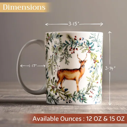 Miniatura 4 de Maison d' Hermine - Juego de tazas de café con asas de porcelana fina de hueso, paquete de una taza, tazas de té para bebidas calientes, capuchino