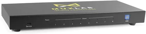 MuxLab Divisor HDMI 1x8 | 1 en 8 salidas | 4K a 60 Hz | 4:4: 4 | HDR | HDMI 2.0 | HDCP 2.2 | TrueHD | Dolby Atmos | DTS:X | Uso con monitor HDR 4K