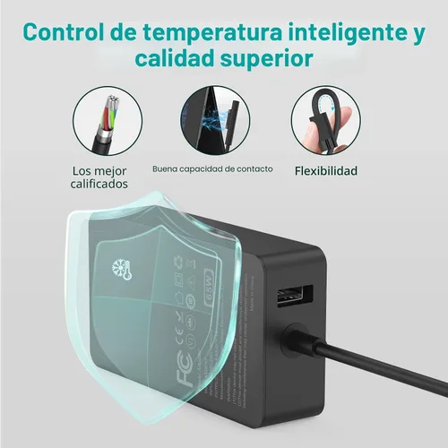 Miniatura 4 de Cargador de 65 W compatible con Microsoft Surface Pro 11, 10, 9, 8, 7+, 7, 6, 5, 4, 3, X, adaptador de corriente para Windows Surface Laptop