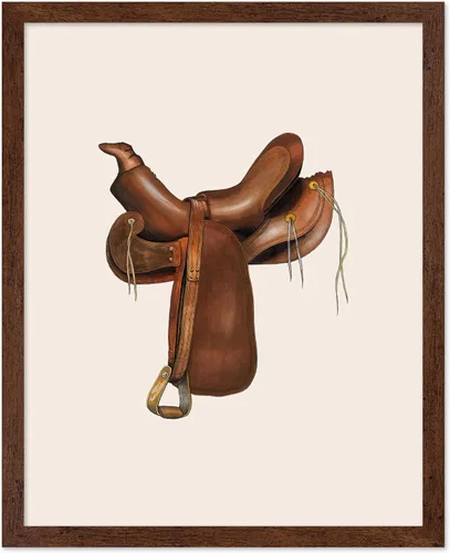 Miniatura 11 de Poster Master Póster vintage de cuero para silla de montar, estampado retro de vaquero, arte de silla de montar, diseño occidental, impresión