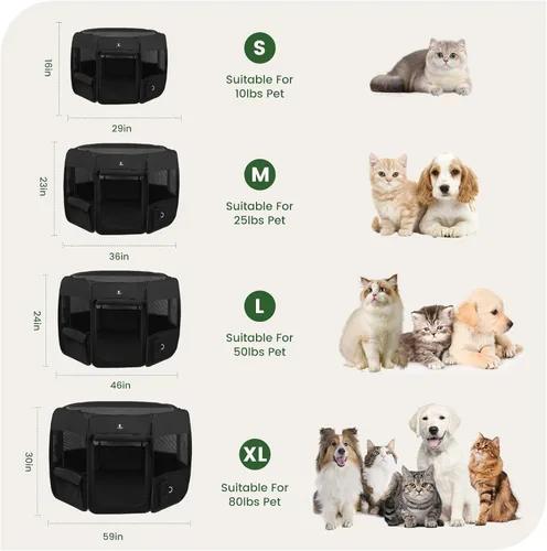 Miniatura 4 de X-ZONE PET Corralito para Perros Portátil Corrales de Juego para Mascotas para Cachorros, Gatos, Conejos, Pollitos, Tienda de Juego de Ejercicio