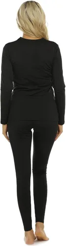 Miniatura 4 de Conjunto de ropa interior térmica para mujer, pantalones largos con forro polar, capa base suave y parte inferior