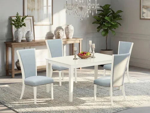 Miniatura 2 de East West Furniture CAVE5-LWH-15 - Juego de mesa de comedor de 5 piezas, incluye una mesa de cocina rectangular y 4 sillas de comedor Parsons