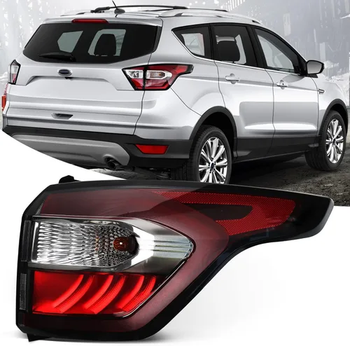 Miniatura 7 de FIONE Ensamble de luz trasera Compatible con Ford Escape 2017 2018 2019 Luz trasera de repuesto lámpara interior trasera lado del pasajero derecho