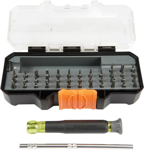 Miniatura 11 de Klein Tools 32717 Juego de destornilladores de precisión con funda, kit de herramientas de reparación multifunción todo en uno incluye 39 puntas