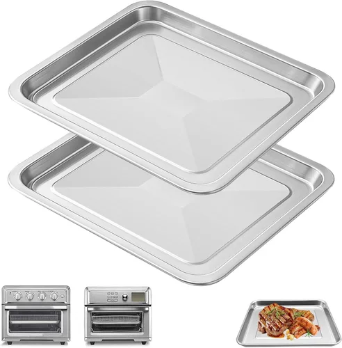 Miniatura 9 de GXF Bandeja de horno tostador para Cuisinart TOA-60 TOA-65 TOA-70 ToA-70 horno de convección para freidora de aire, 12 x 11 pulgadas, repuesto
